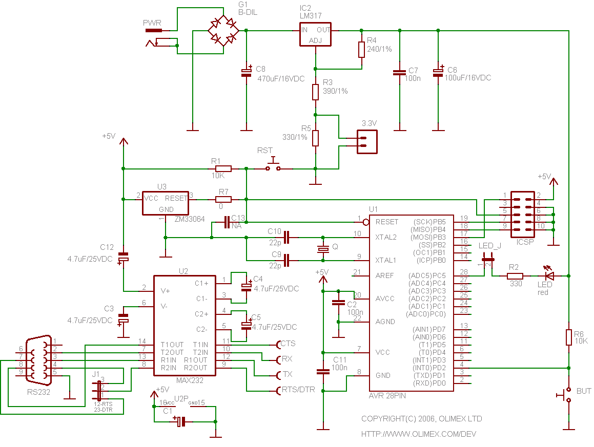 AVR-P28-8MHz - Proto Board for 28 Pin Atmel AVR ... arduino keypad wiring diagram 