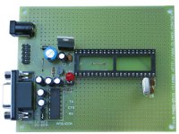 AVR microcontroller prototype board with STKxxx compatible 10 pin ICSP