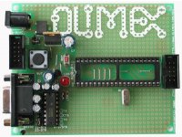 AVR microcontroller prototype board with STKxxx compatible 10 pin ICSP