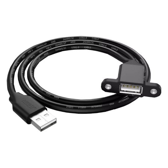 USB A host cable for panel mount