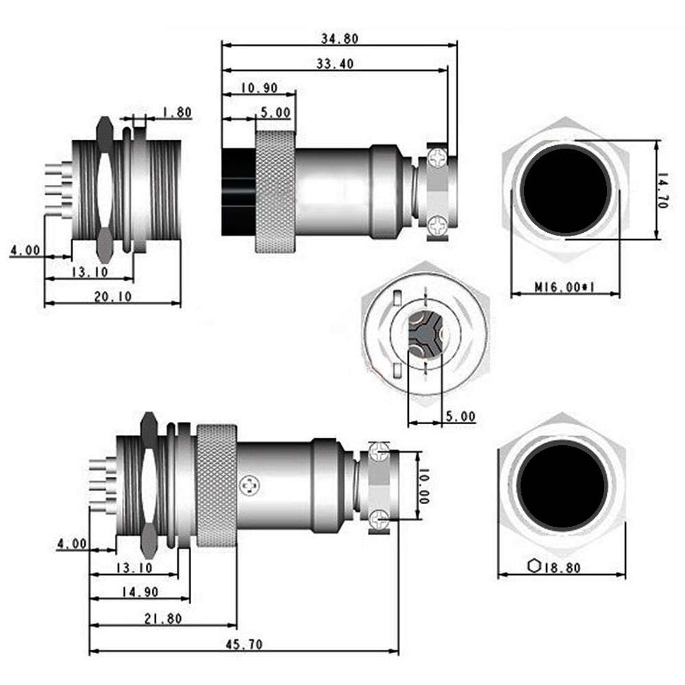 CONNECTOR-GX16-4