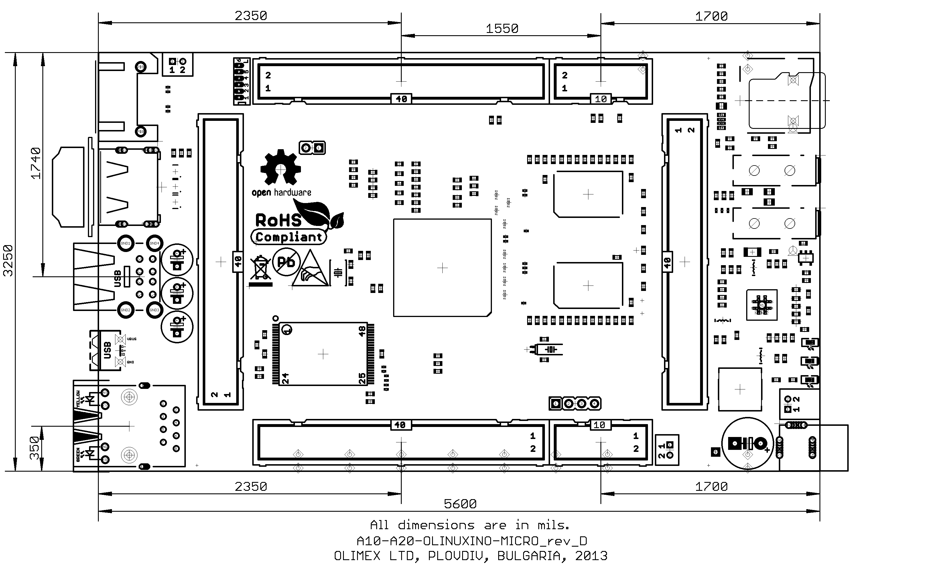 1700 5600. A20-OLINUXINO-Micro. Olimex a20 Micro. A20-OLINUXINO-Lime схема. Board Dimensions.