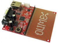 Prototype board for PIC18F67J60 with Ethernet and TCP-IP stack