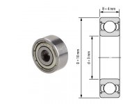 Single Row Ball bearing 623ZZ 3x10x4mm