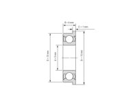 Falange Ball Bearing F695ZZ 5x15x4 mm