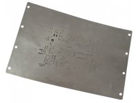 Chemical etched stencil on Stainless Steel