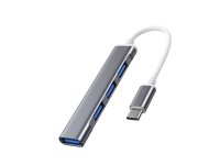 USB3.0 hub with USB-C plug and four USB-A hosts