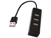 USB 2.0 HUB with USB-A cable input and four USB-A outputs