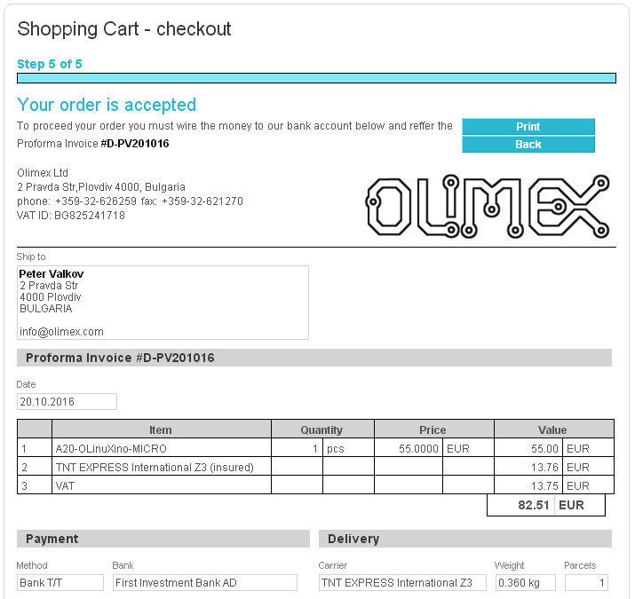 proforma invoice vs purchase order